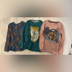 Tea collection Graphic Animal Print Long Sleeve Shirts size 5